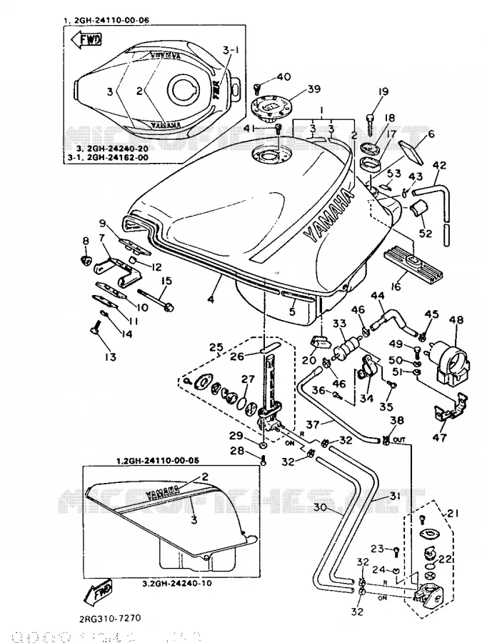 FUEL TANK Yamaha MOTO 1000 1987 FZR  FZR1000
