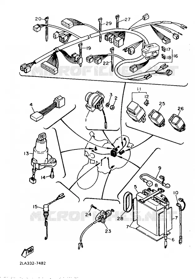 ELECTRICAL 2 Yamaha MOTO 1000 1987 FZR  FZR1000