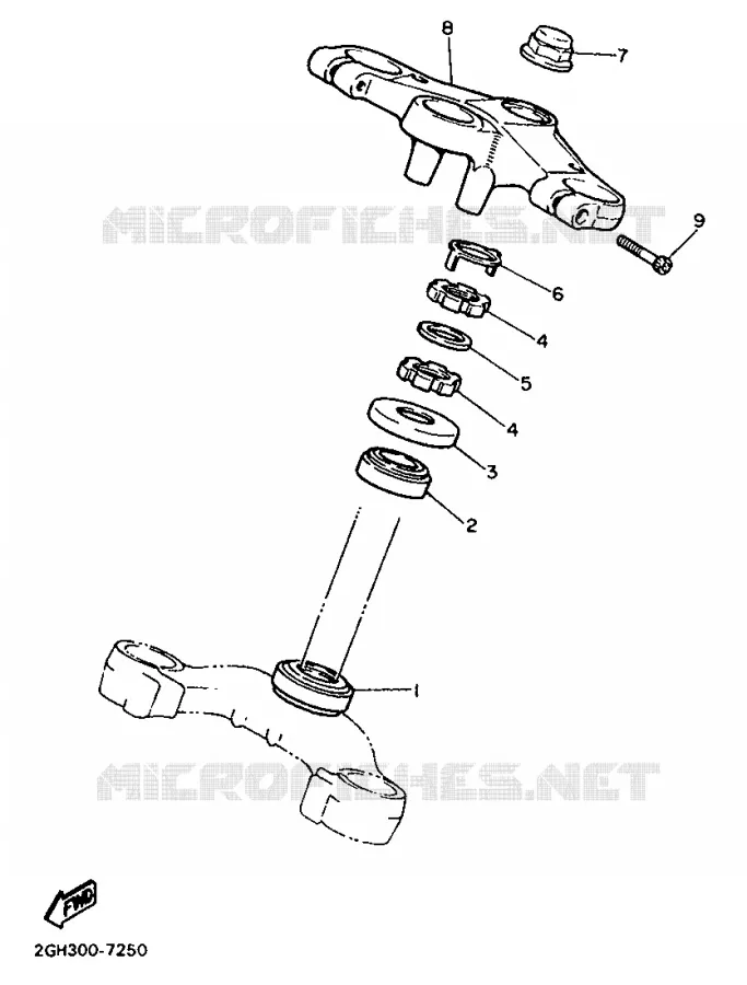 STEERING Yamaha MOTO 1000 1987 FZR  FZR1000