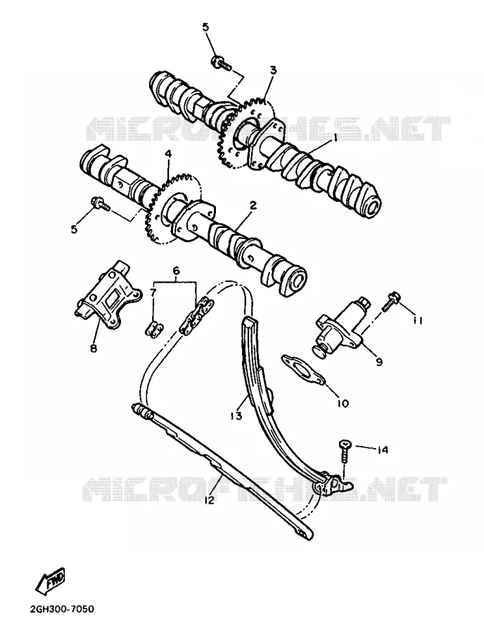 CAMSHAFT / TIMING CHAIN Yamaha MOTO 1000 1988 FZR  FZR1000