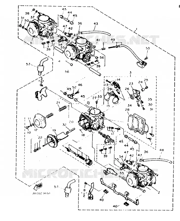 CARBURETOR Yamaha MOTO 1000 1989 FZR  FZR1000