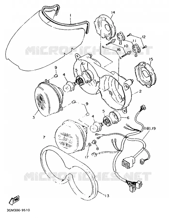 OPTIONAL PARTS Yamaha MOTO 1000 1989 FZR  FZR1000