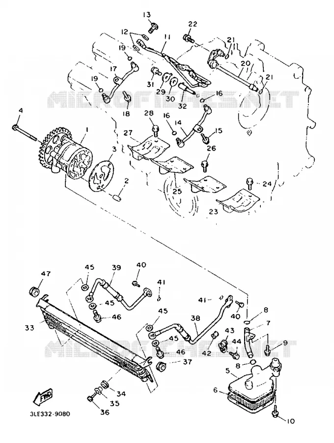 OIL PUMP Yamaha MOTO 1000 1989 FZR  FZR1000