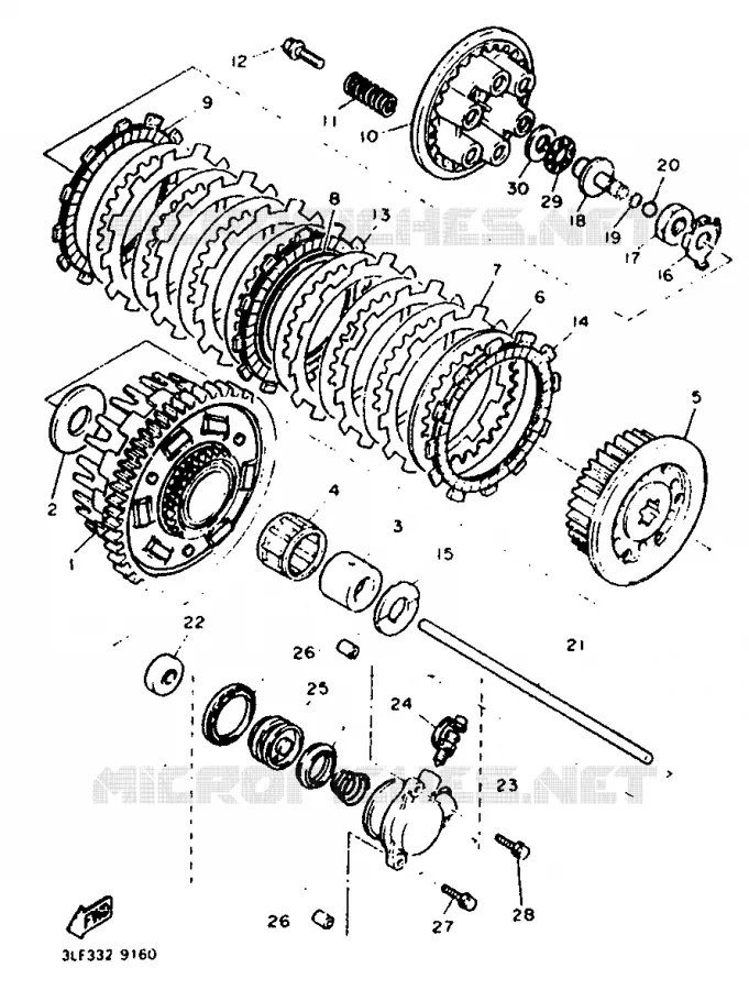 STARTER CLUTCH Yamaha MOTO 1000 1989 FZR  FZR1000