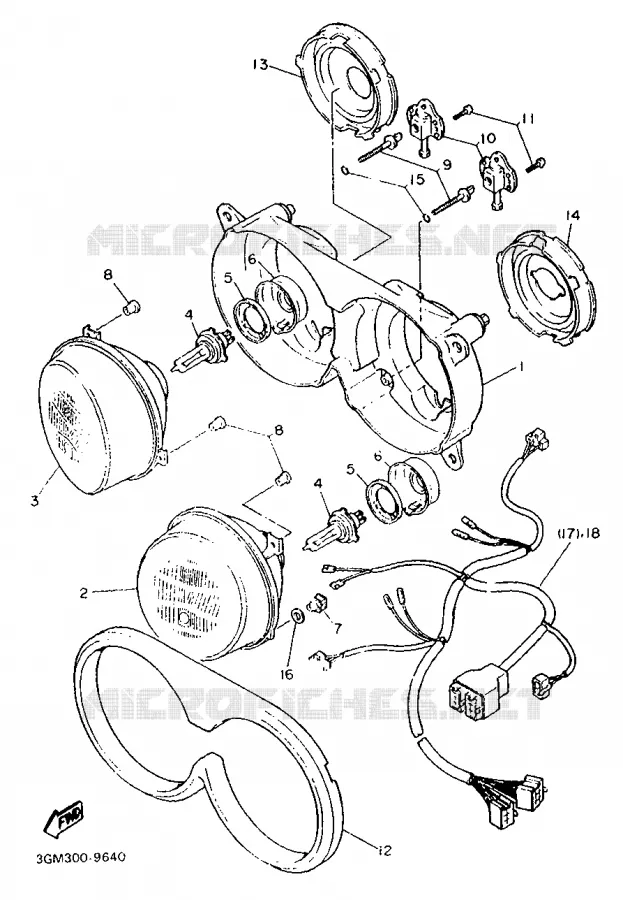 OPTIONAL PARTS Yamaha MOTO 1000 1989 FZR  FZR1000