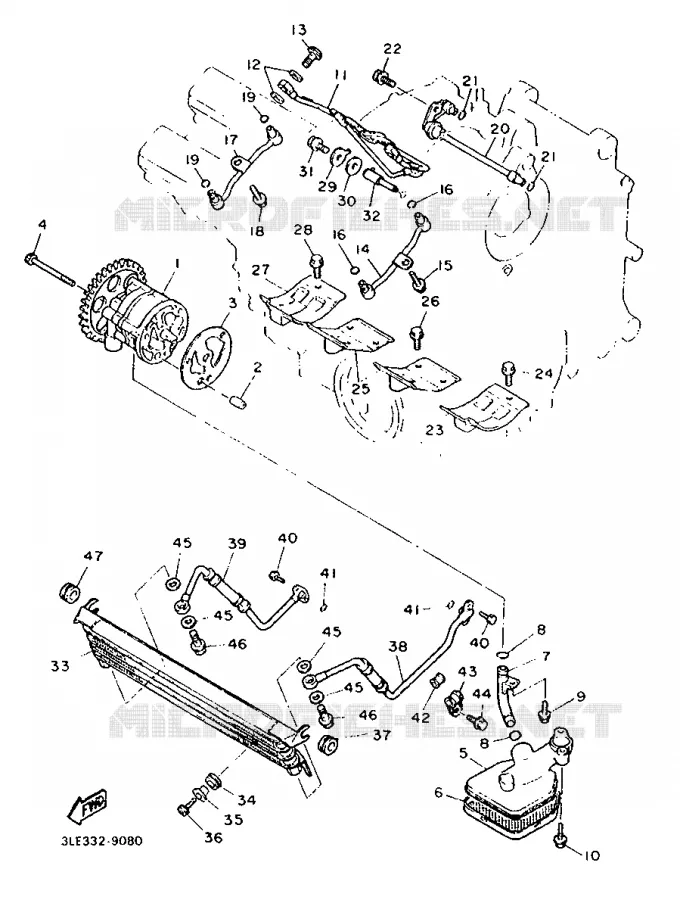 OIL PUMP Yamaha MOTO 1000 1990 FZR  FZR1000