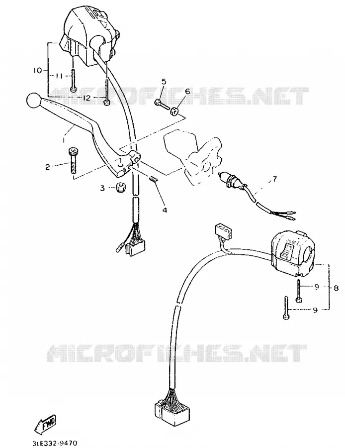 SWITCH / LEVER Yamaha MOTO 1000 1990 FZR  FZR1000