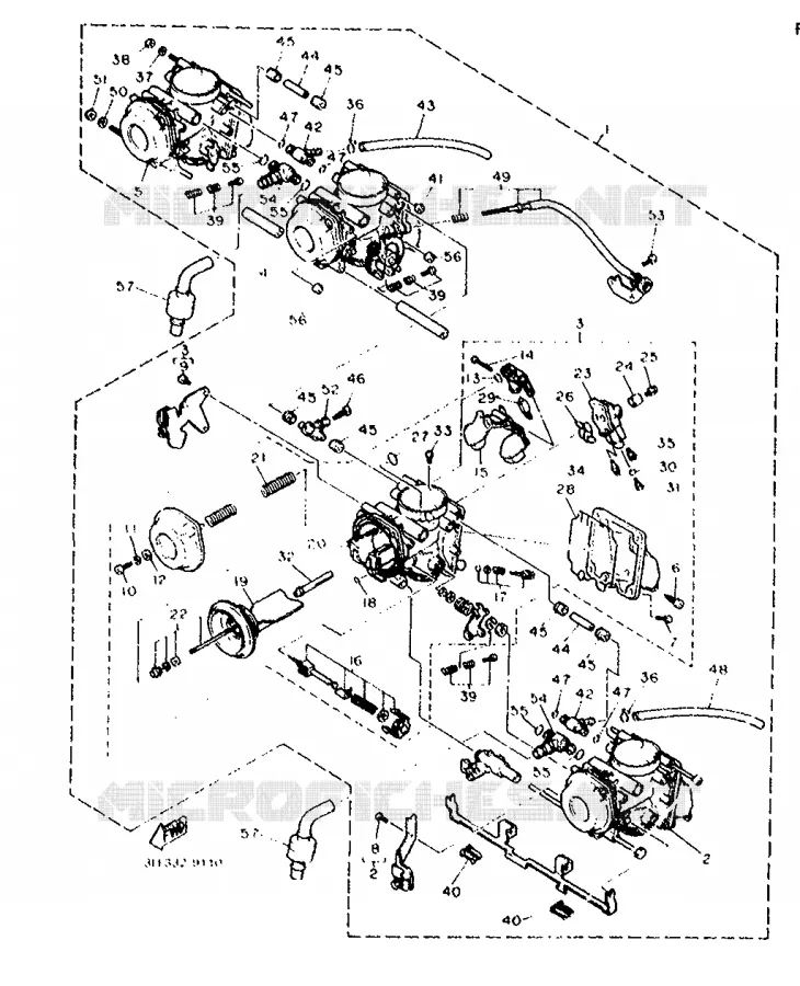 CARBURETOR Yamaha MOTO 1000 1990 FZR  FZR1000