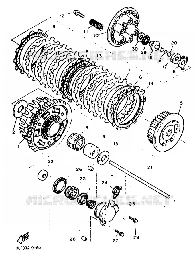 STARTER CLUTCH Yamaha MOTO 1000 1991 FZR  FZR1000
