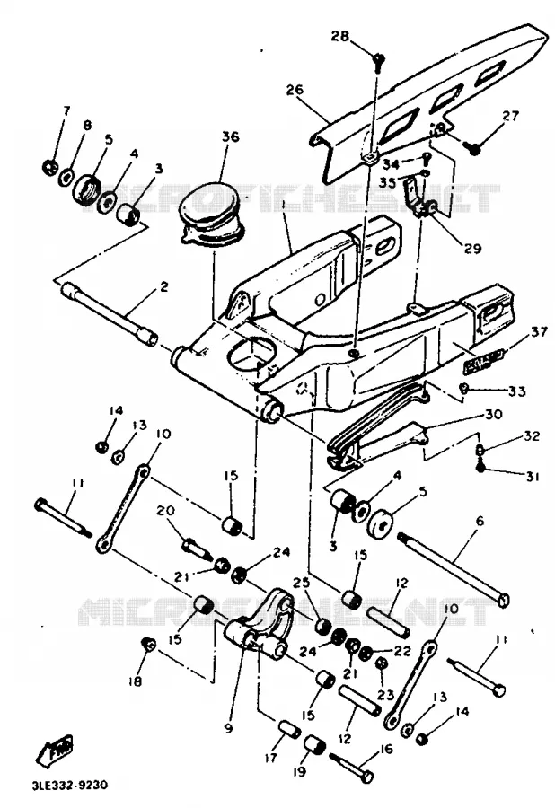 SWINGARM Yamaha MOTO 1000 1991 FZR  FZR1000