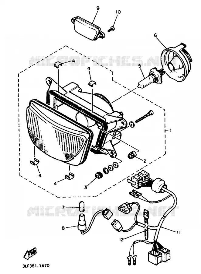 ALTERNATIVE HEADLIGHT Yamaha MOTO 1000 1991 FZR  FZR1000
