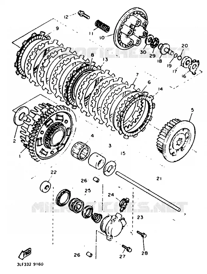 STARTER CLUTCH Yamaha MOTO 1000 1992 FZR  FZR1000