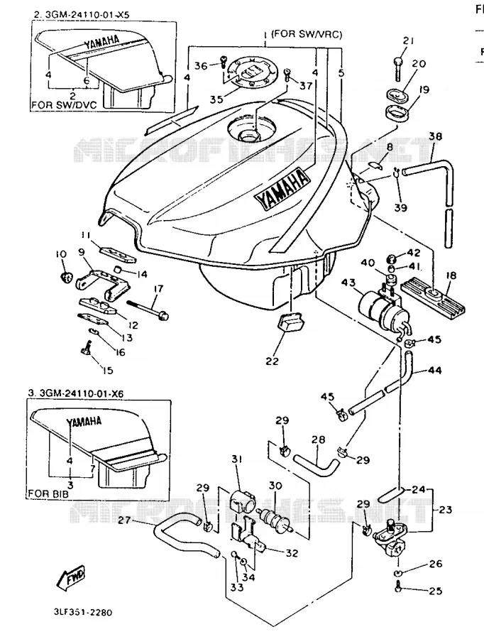 FUEL TANK Yamaha MOTO 1000 1992 FZR  FZR1000