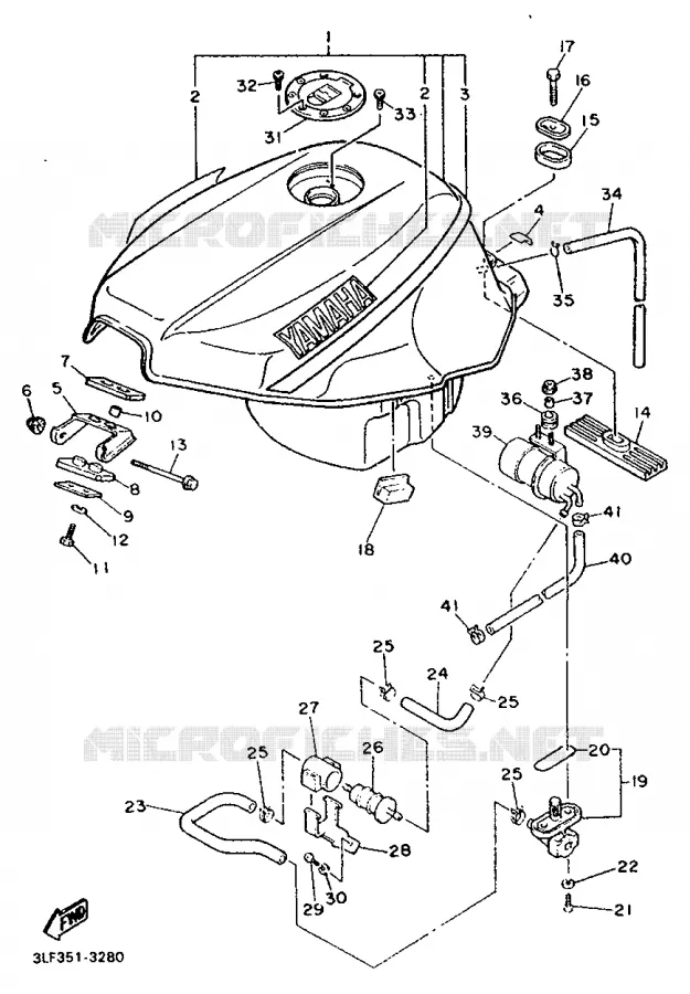 FUEL TANK Yamaha MOTO 1000 1993 FZR  FZR1000