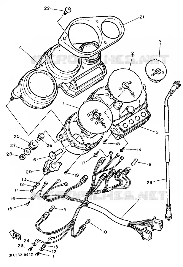 SPEEDOMETER Yamaha MOTO 1000 1993 FZR  FZR1000
