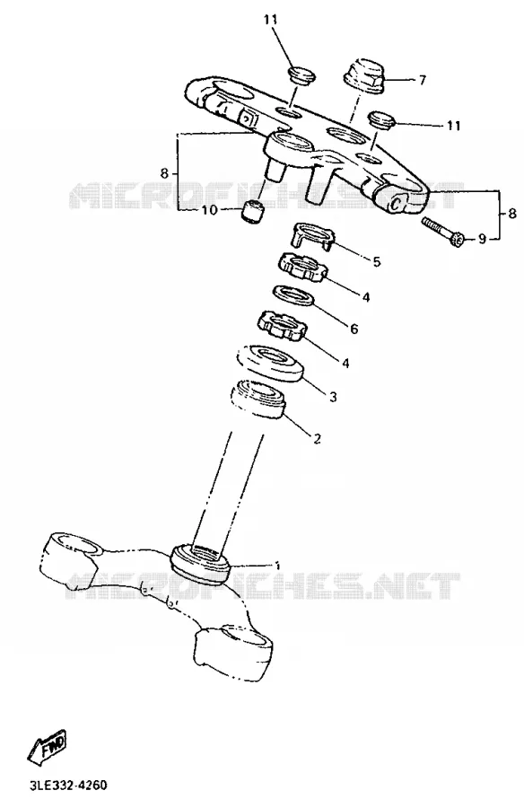 STEERING Yamaha MOTO 1000 1994 FZR  FZR1000