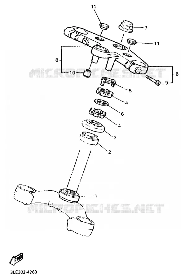 STEERING Yamaha MOTO 1000 1994 FZR  FZR1000