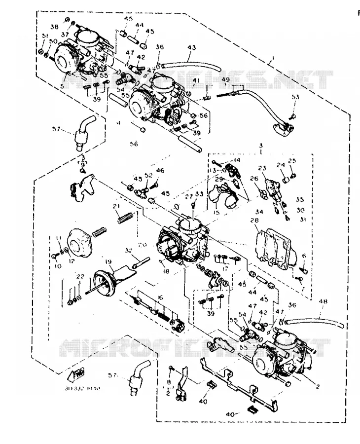 CARBURETOR Yamaha MOTO 1000 1994 FZR  FZR1000