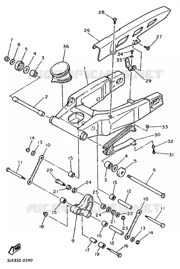 SWINGARM Yamaha MOTO 1000 1994 FZR  FZR1000