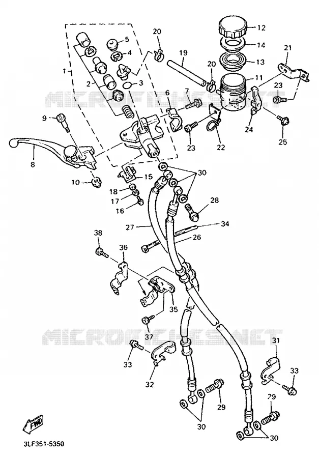 FRONT MASTER CYLINDER Yamaha MOTO 1000 1995 FZR  FZR1000