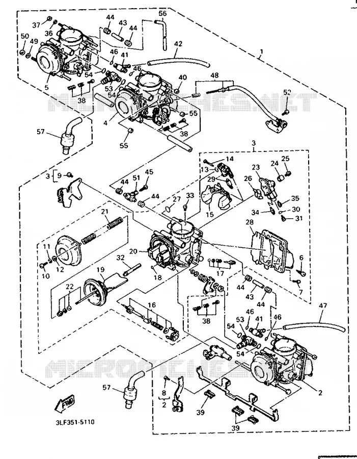 CARBURETOR Yamaha MOTO 1000 1995 FZR  FZR1000
