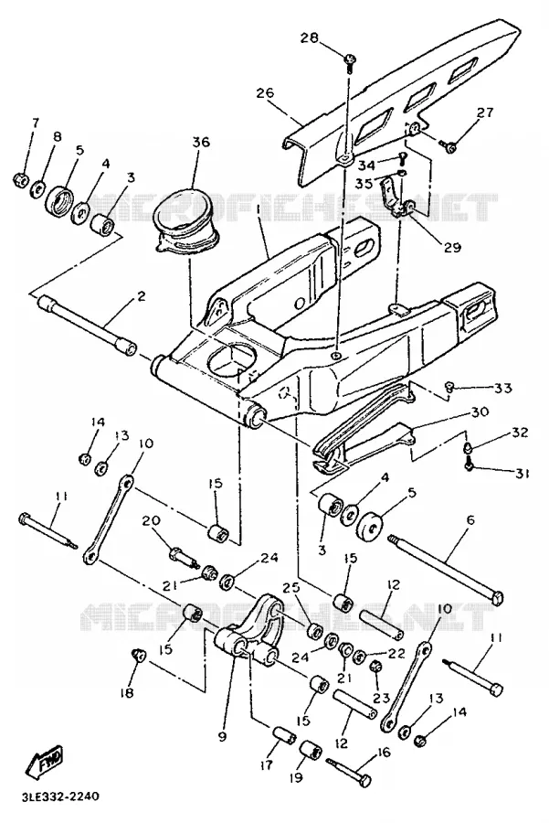 SWINGARM Yamaha MOTO 1000 1995 FZR  FZR1000