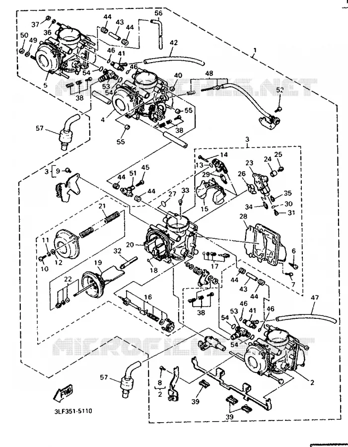 CARBURETOR Yamaha MOTO 1000 1995 FZR  FZR1000G