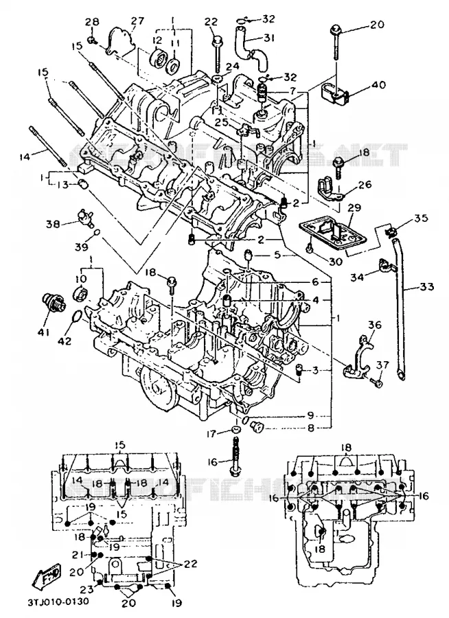 CRANKCASE Yamaha MOTO 400 1992 FZR  FZR400RR