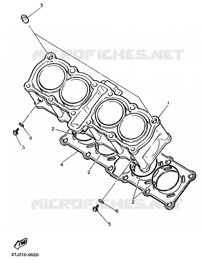 CYLINDER Yamaha MOTO 400 1992 FZR  FZR400RR