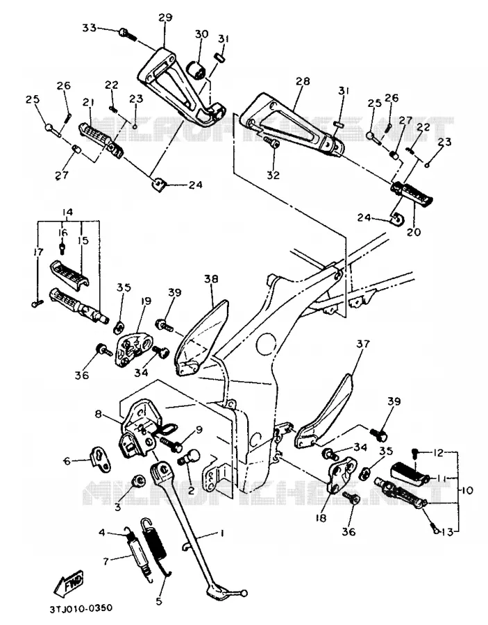 STAND / FOOTREST Yamaha MOTO 400 1992 FZR  FZR400RR