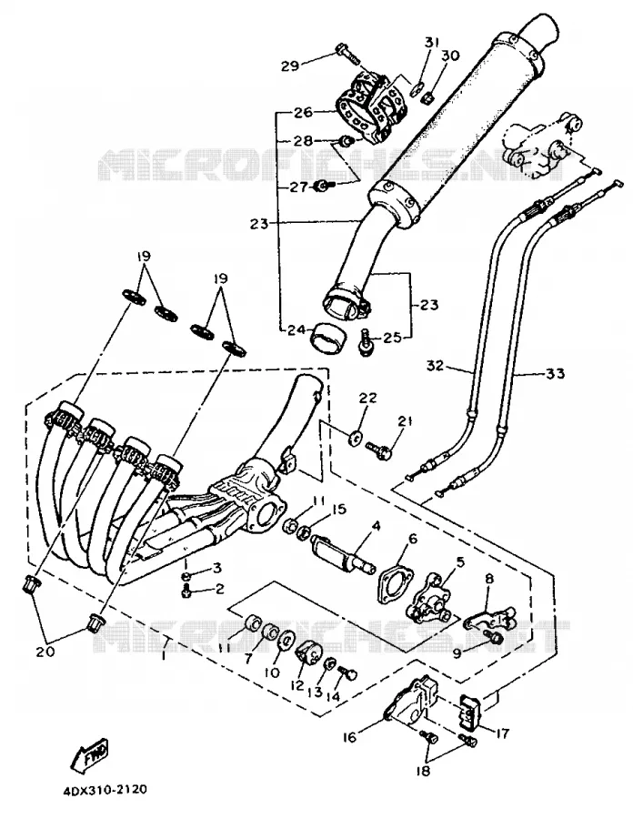 EXHAUST Yamaha MOTO 400 1992 FZR  FZR400RR