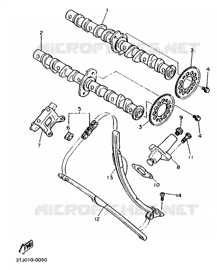 CAMSHAFT / TIMING CHAIN Yamaha MOTO 400 1992 FZR  FZR400RR