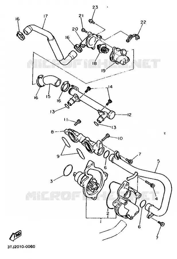 WATERPUMP Yamaha MOTO 400 1992 FZR  FZR400RR