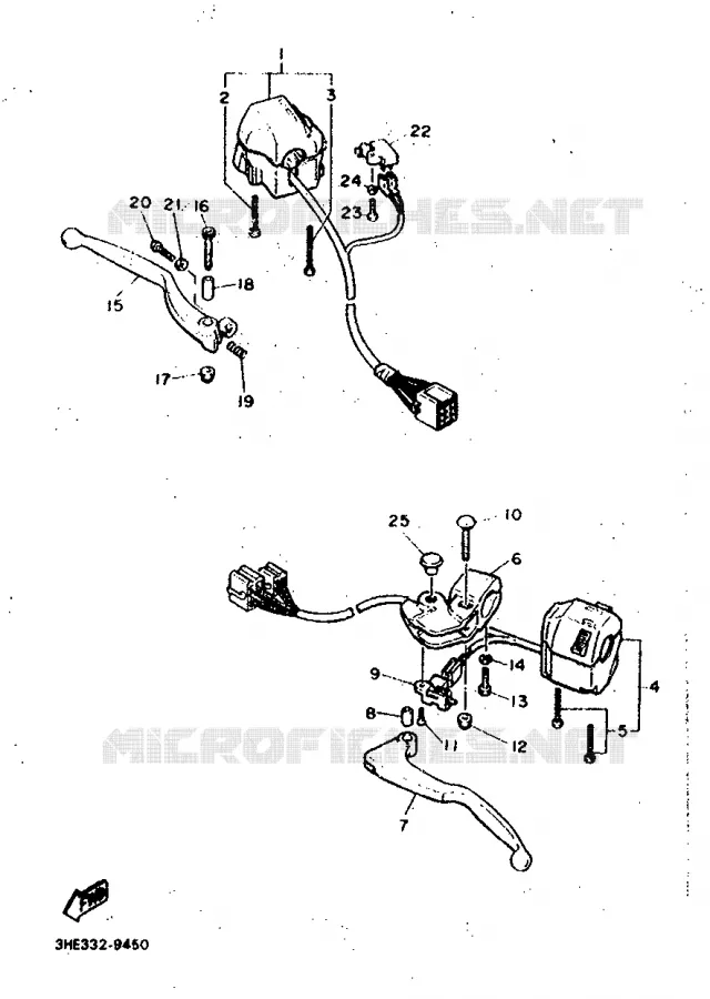 SWITCH / LEVER Yamaha MOTO 500 1991 FZR  FZR500