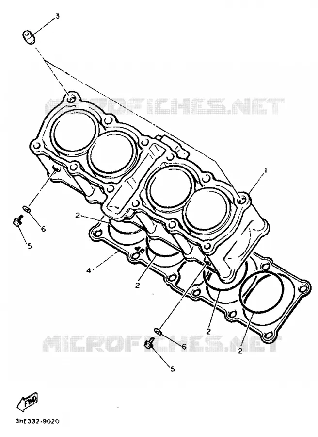 CYLINDER Yamaha MOTO 500 1993 FZR  FZR500