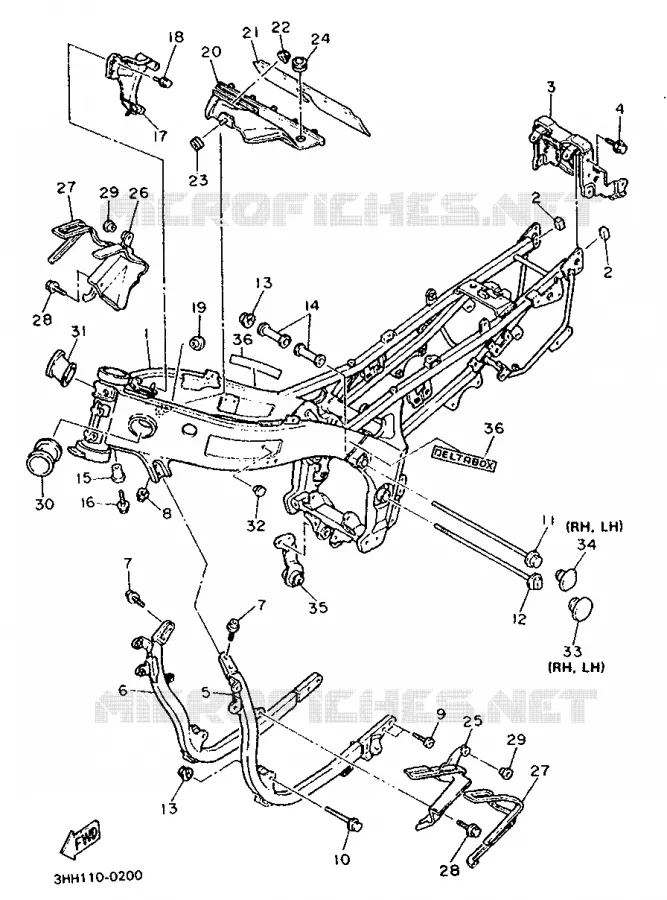 FRAME Yamaha MOTO 600 1991 FZR  FZR600