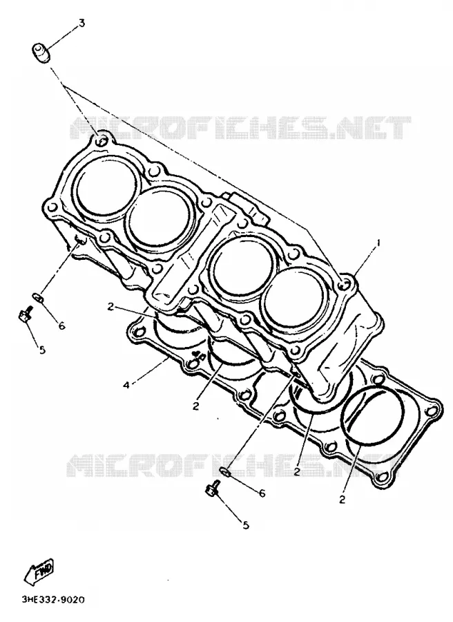 CYLINDER Yamaha MOTO 600 1991 FZR  FZR600