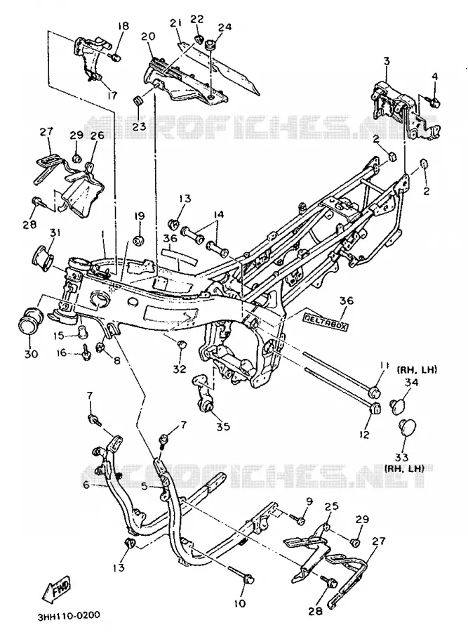 FRAME Yamaha MOTO 600 1991 FZR  FZR600
