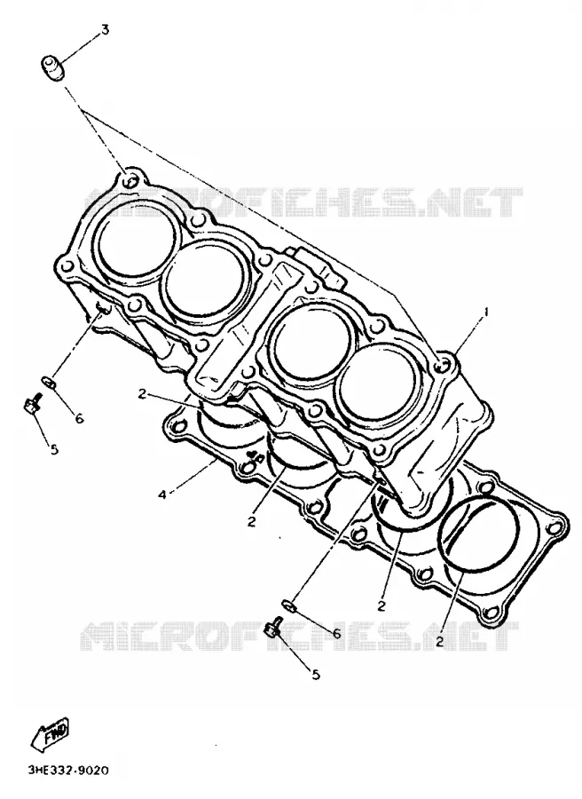 CYLINDER Yamaha MOTO 600 1991 FZR  FZR600