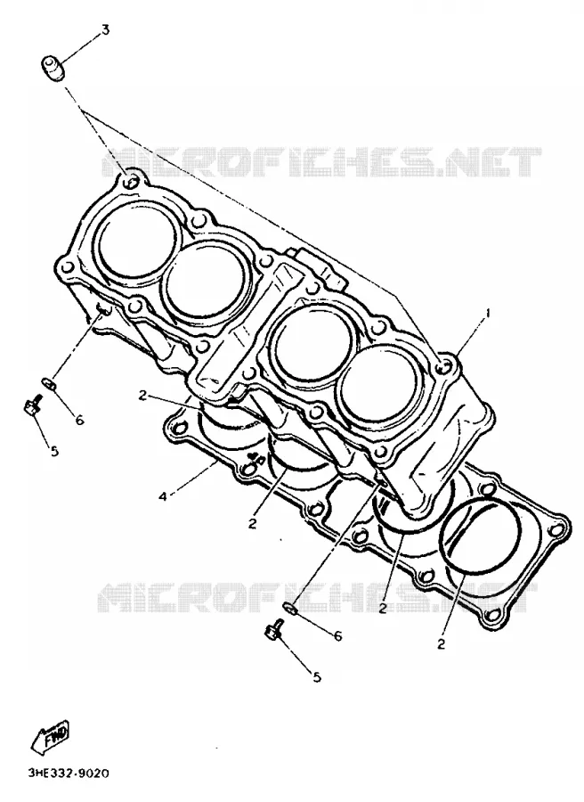 CYLINDER Yamaha MOTO 600 1992 FZR  FZR600