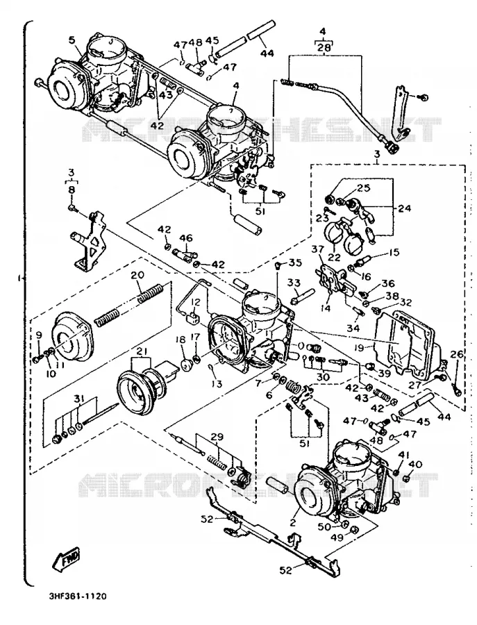 CARBURETOR Yamaha MOTO 600 1992 FZR  FZR600