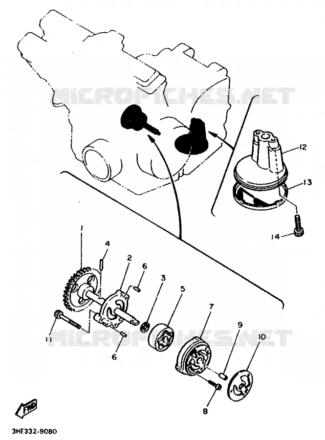 OIL PUMP Yamaha MOTO 600 1992 FZR  FZR600