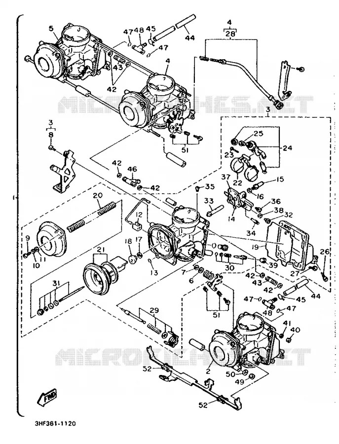 CARBURETOR Yamaha MOTO 600 1993 FZR  FZR600