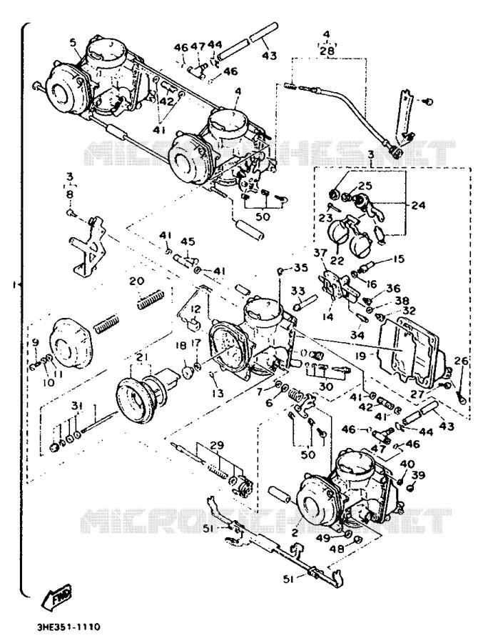 CARBURETOR Yamaha MOTO 600 1993 FZR  FZR600E