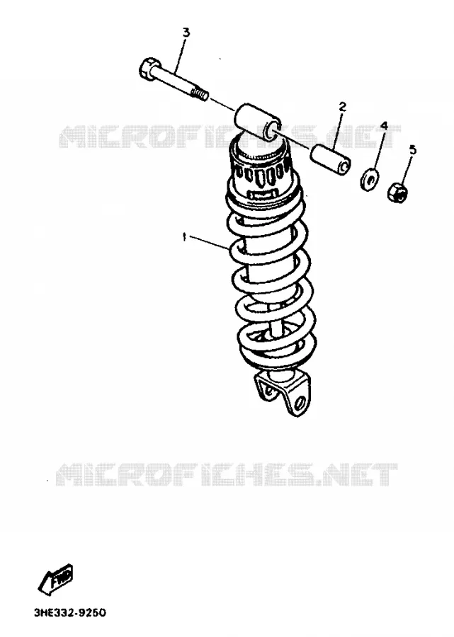 REAR SHOCK ABSORBER Yamaha MOTO 600 1993 FZR  FZR600E