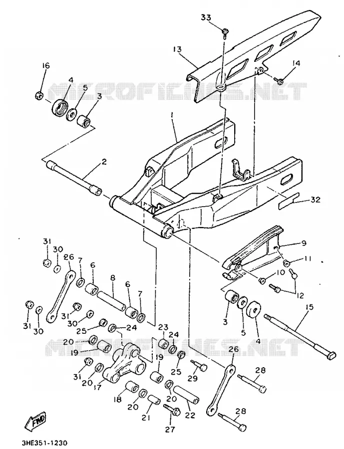 SWINGARM Yamaha MOTO 600 1991 FZR  FZR600H (67KW)