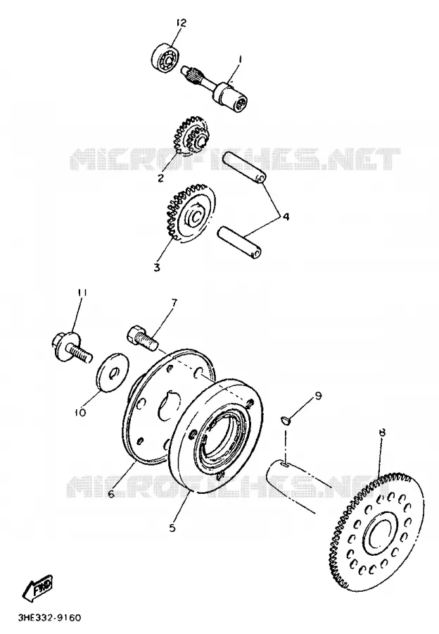 STARTER CLUTCH Yamaha MOTO 600 1992 FZR  FZR600H (67KW)