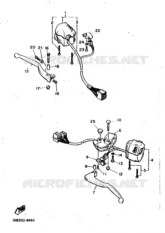 SWITCH / LEVER Yamaha MOTO 600 1992 FZR  FZR600N (20KW)