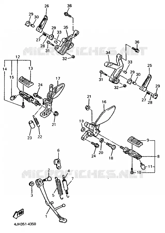 STAND / FOOTREST Yamaha MOTO 600 1994 FZR  FZR600R