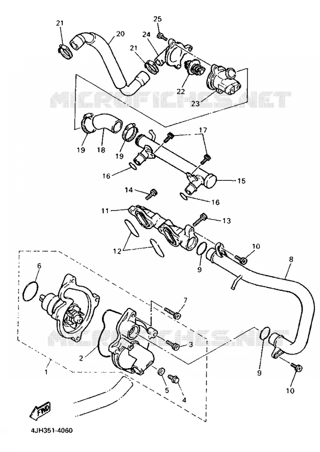 WATERPUMP Yamaha MOTO 600 1995 FZR  FZR600R